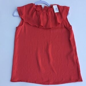Maje Lierro Crepe NWT ruffle neck sleeveless 1